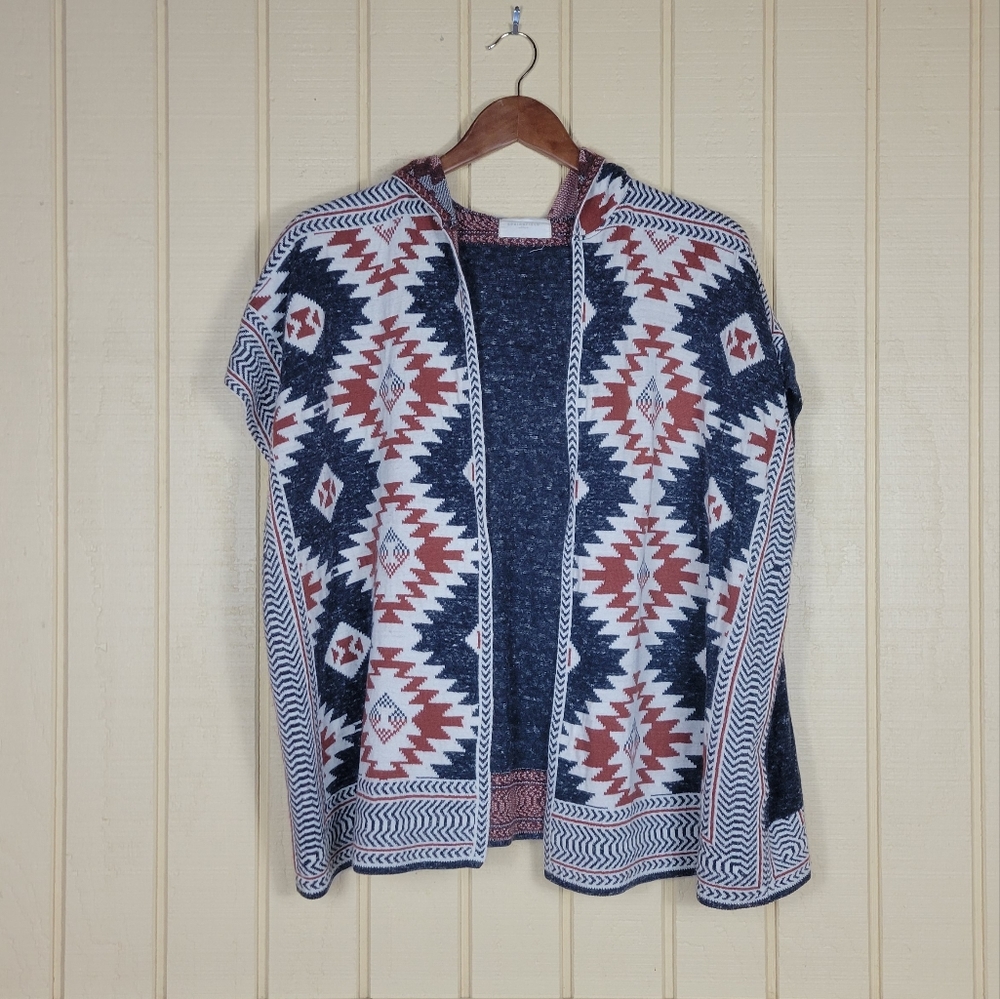 Springfield Aztec patterned hooded cardigan sweater